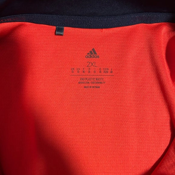 Salmon Adidas 1/4 Zip - Picture 2 of 2